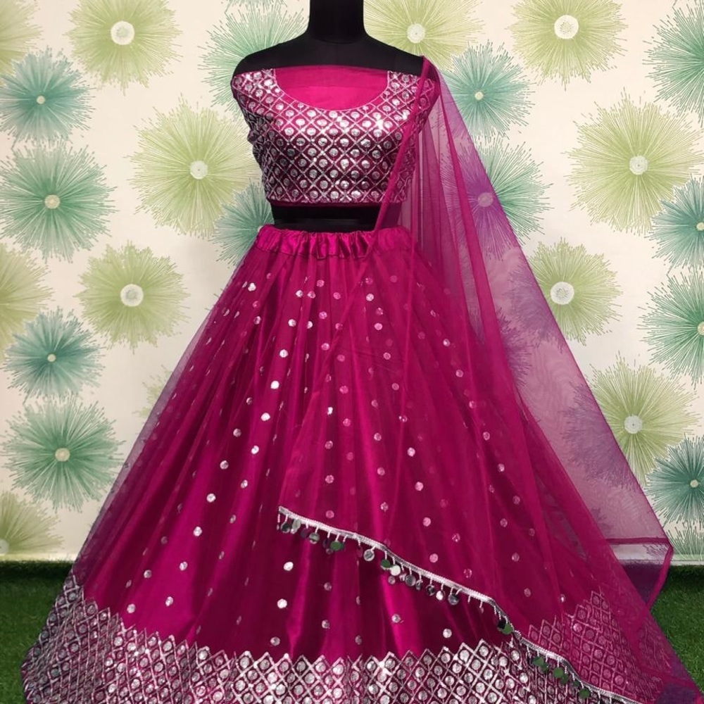 Heavy Net Lehenga and Choli with Dupatta